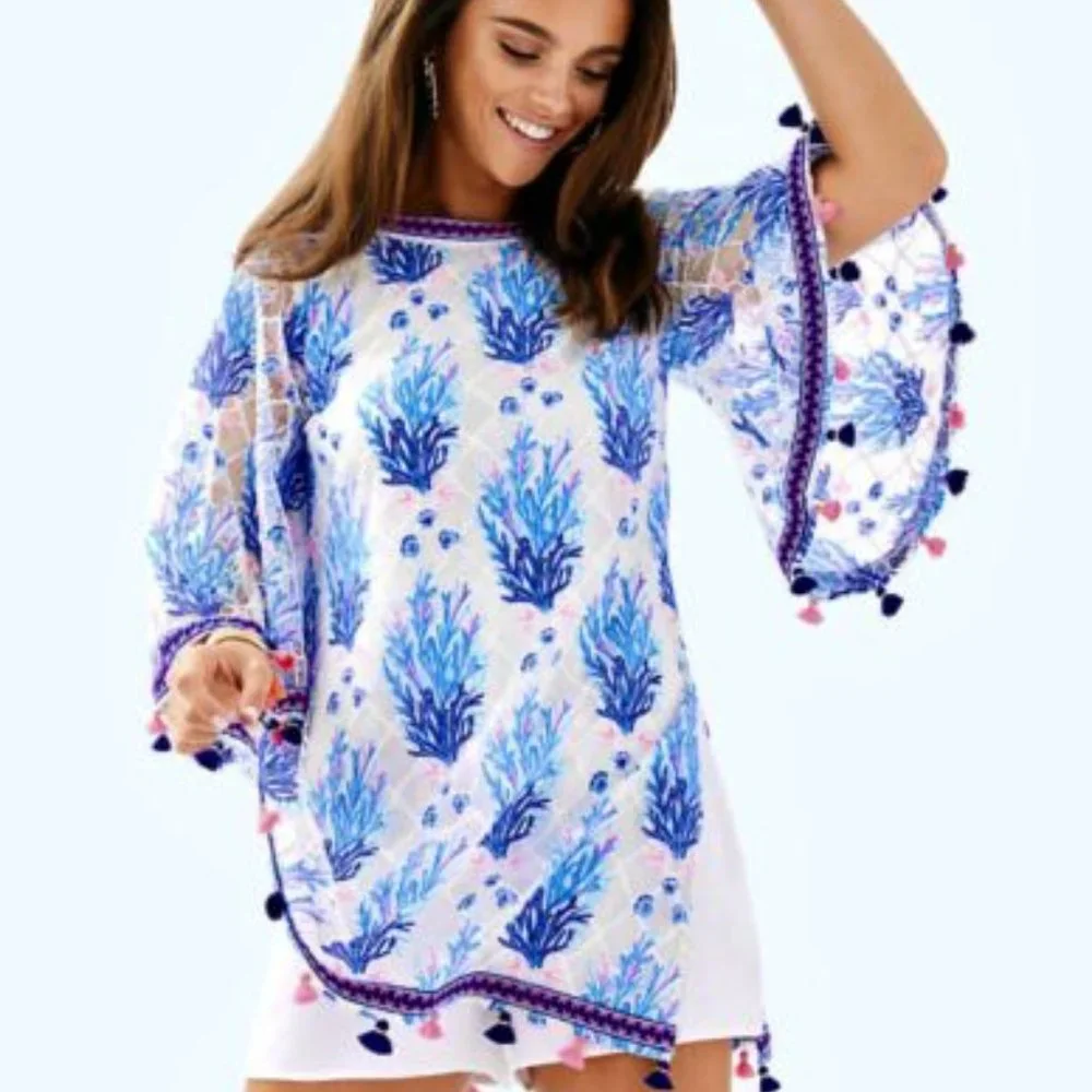 Lilly Pulitzer NWT Jackelin Romper Seaspray Off Shore Gorgeous Size 00,0 - Picture 4 of 16